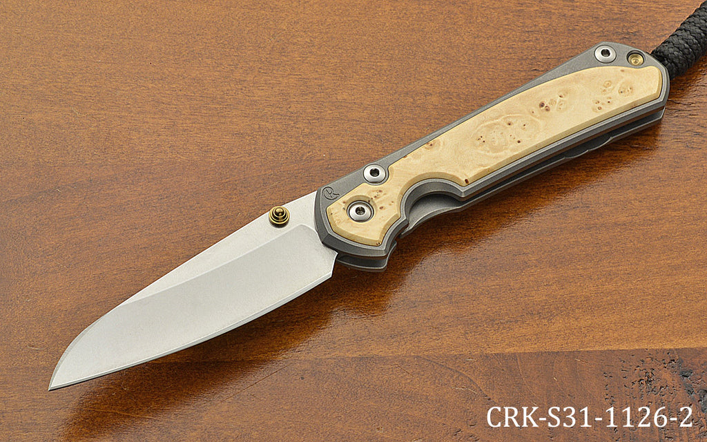 Small Sebenza 31 Insingo Box Elder Inlay Magnacut