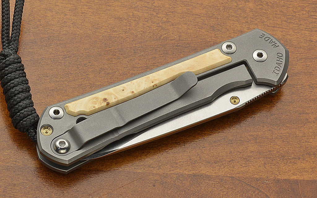 Small Sebenza 31 Insingo Box Elder Inlay Magnacut