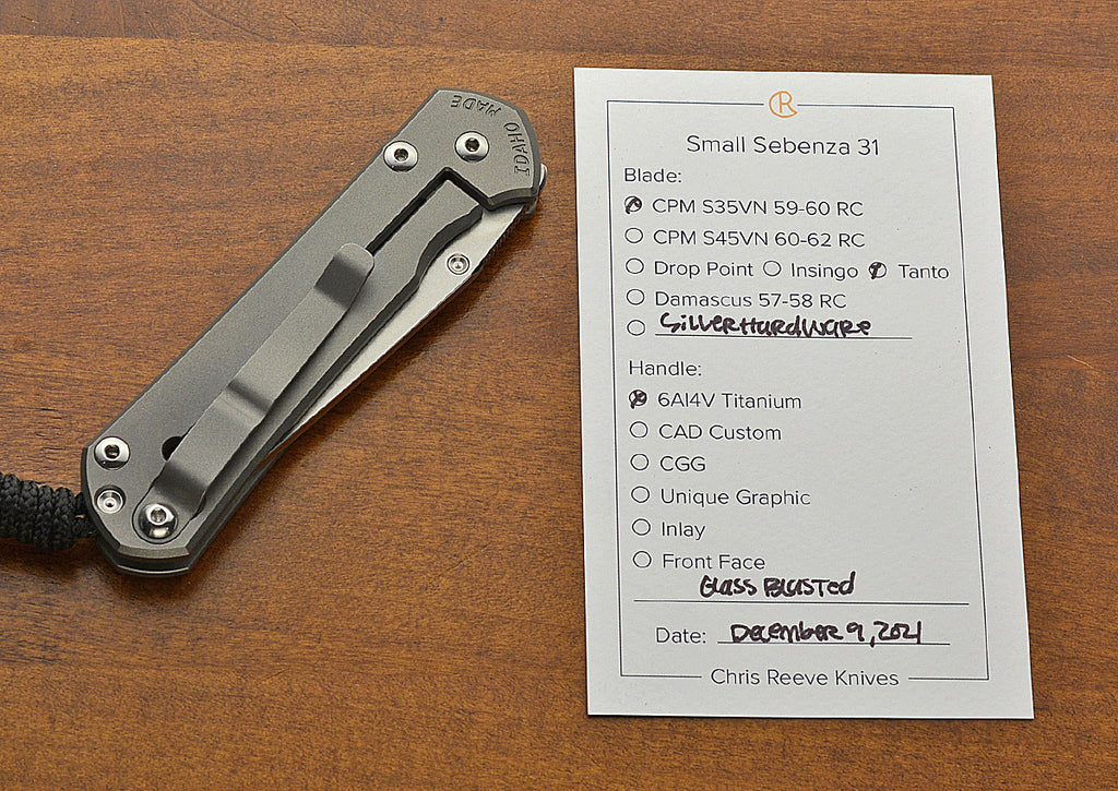 Pre-Owned Sprint Run Small Sebenza 31 Plain Tanto